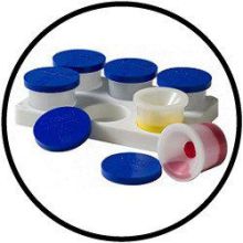 Farbbehälter mit 6 Anti-Klecker-Behältern