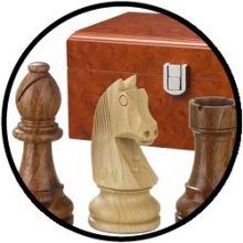 Schachfiguren antik 95 mm